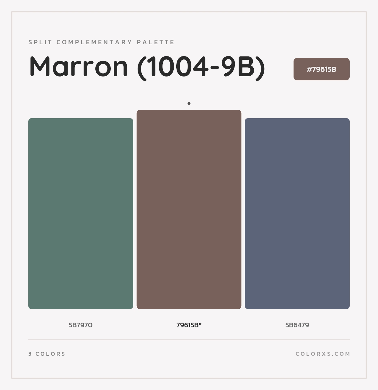 Marron (1004-9B) - Split-Complementary Color Palette