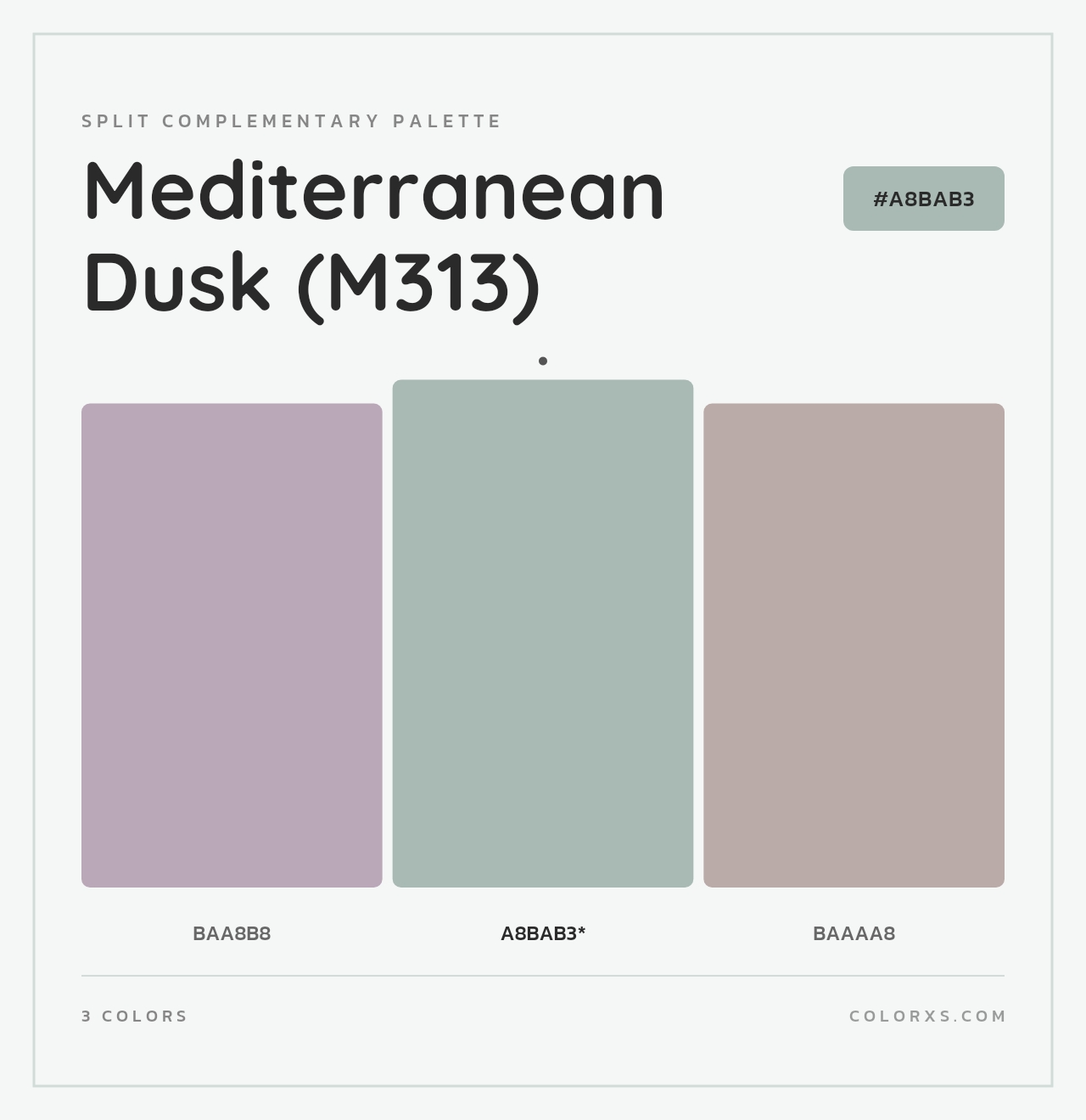 Mediterranean Dusk (M313) - Split-Complementary Color Palette