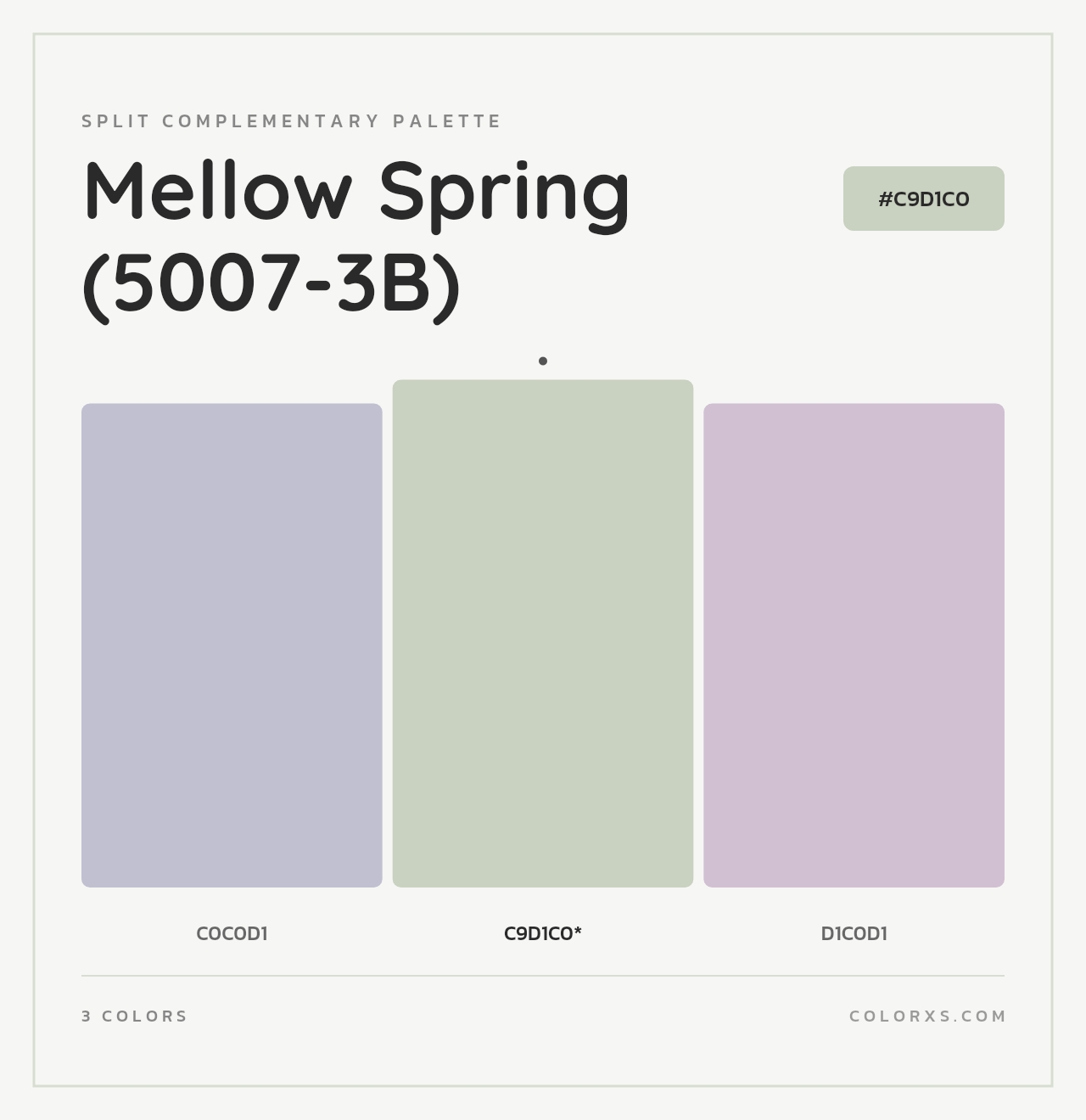 Mellow Spring (5007-3B) - Split-Complementary Color Palette