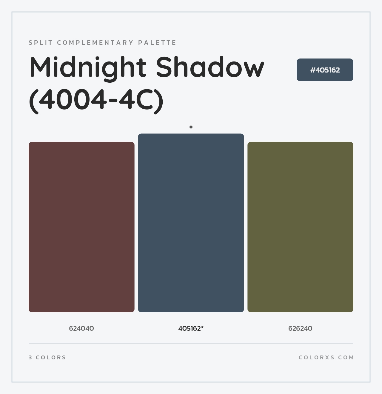 Midnight Shadow (4004-4C) - Split-Complementary Color Palette