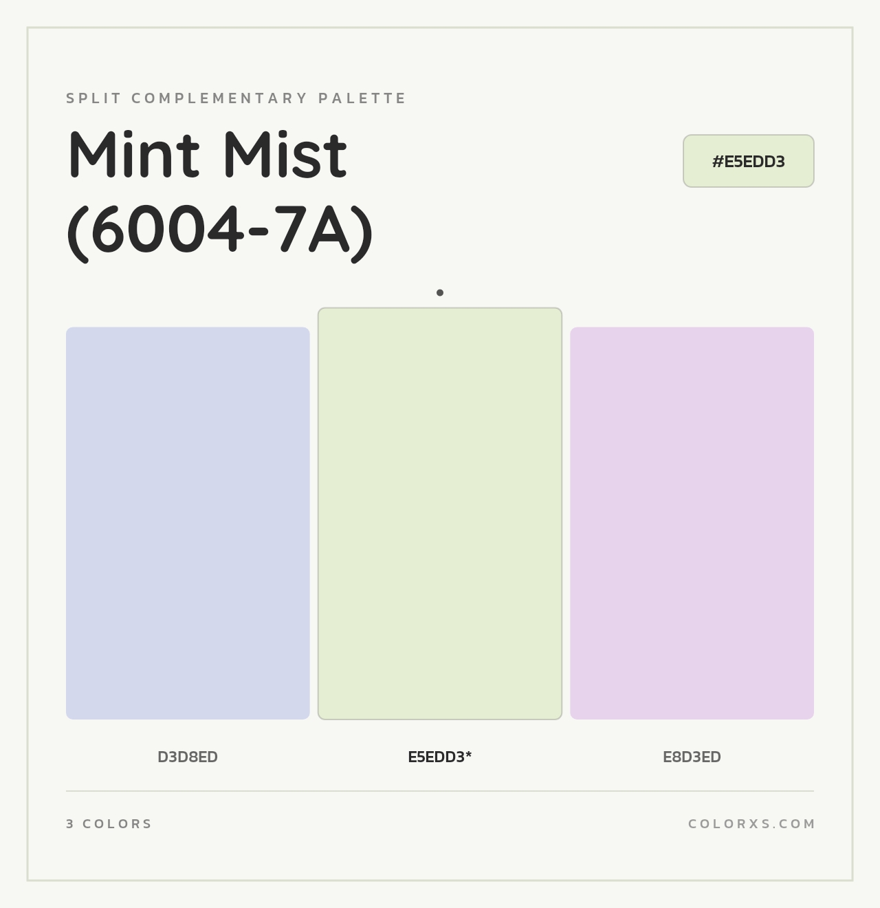 Mint Mist (6004-7A) - Split-Complementary Color Palette