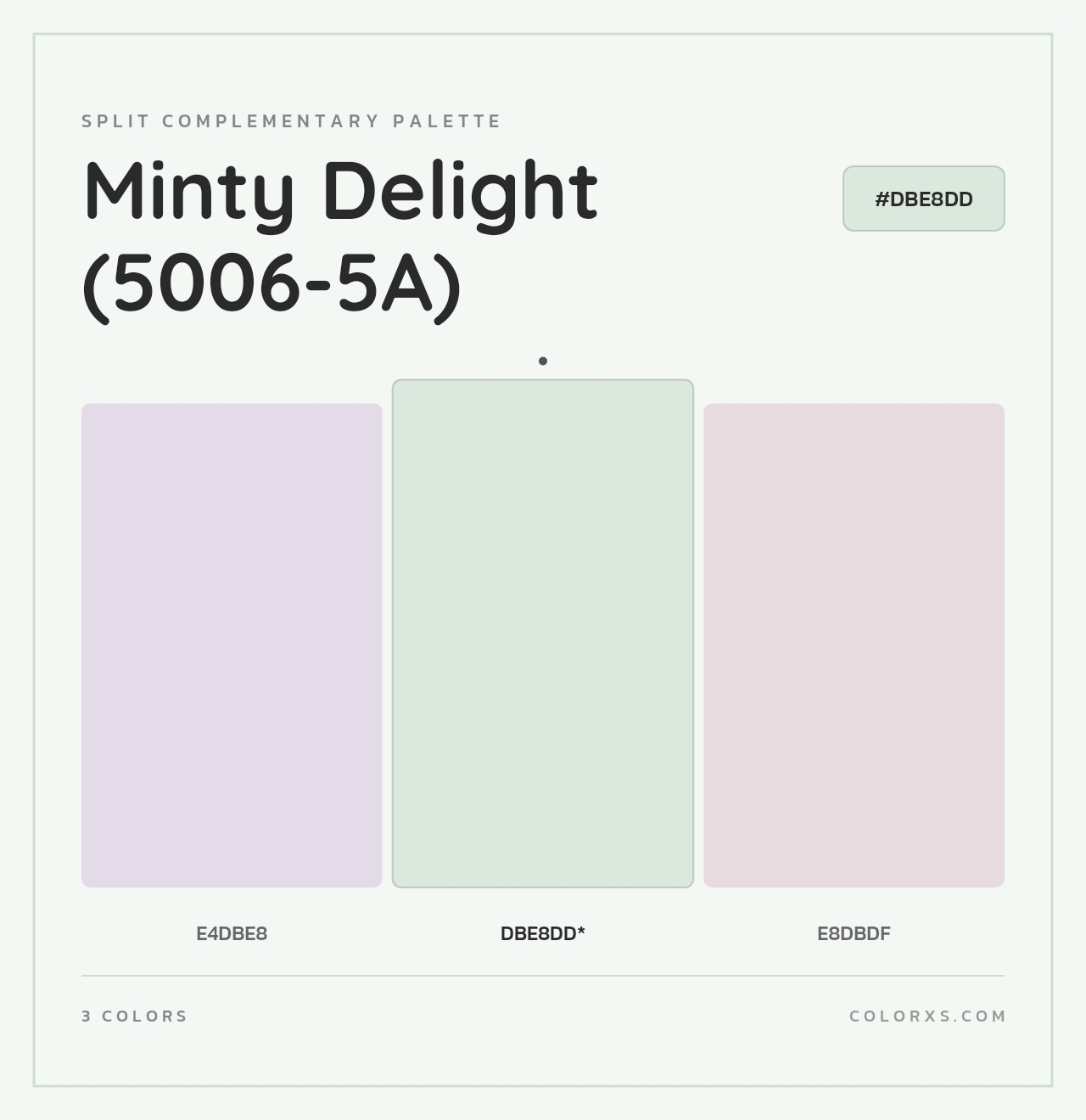 Minty Delight (5006-5A) - Split-Complementary Color Palette