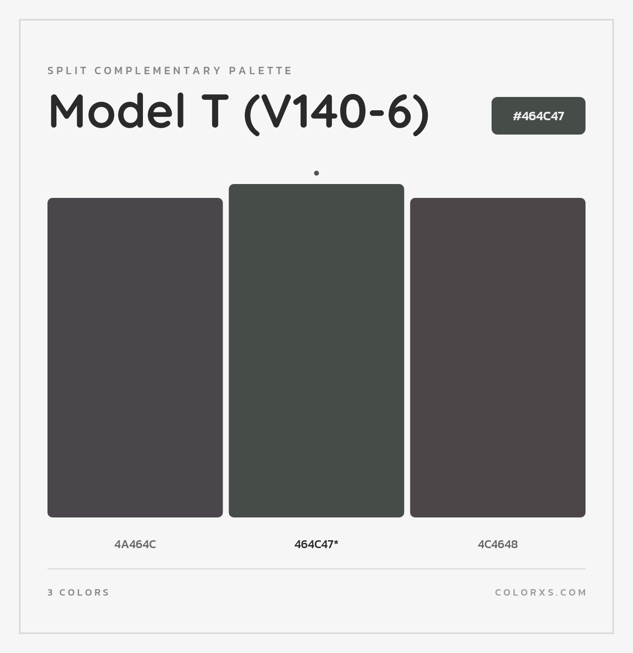 Model T (V140-6) - Split-Complementary Color Palette