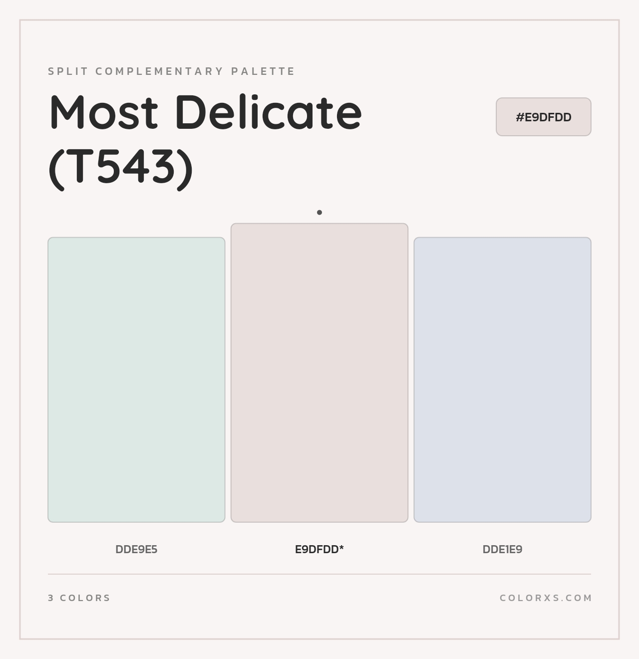 Most Delicate (T543) - Split-Complementary Color Palette