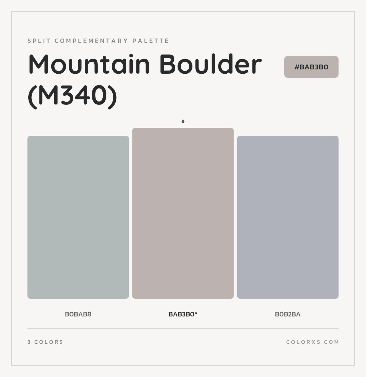 Mountain Boulder (M340) - Split-Complementary Color Palette