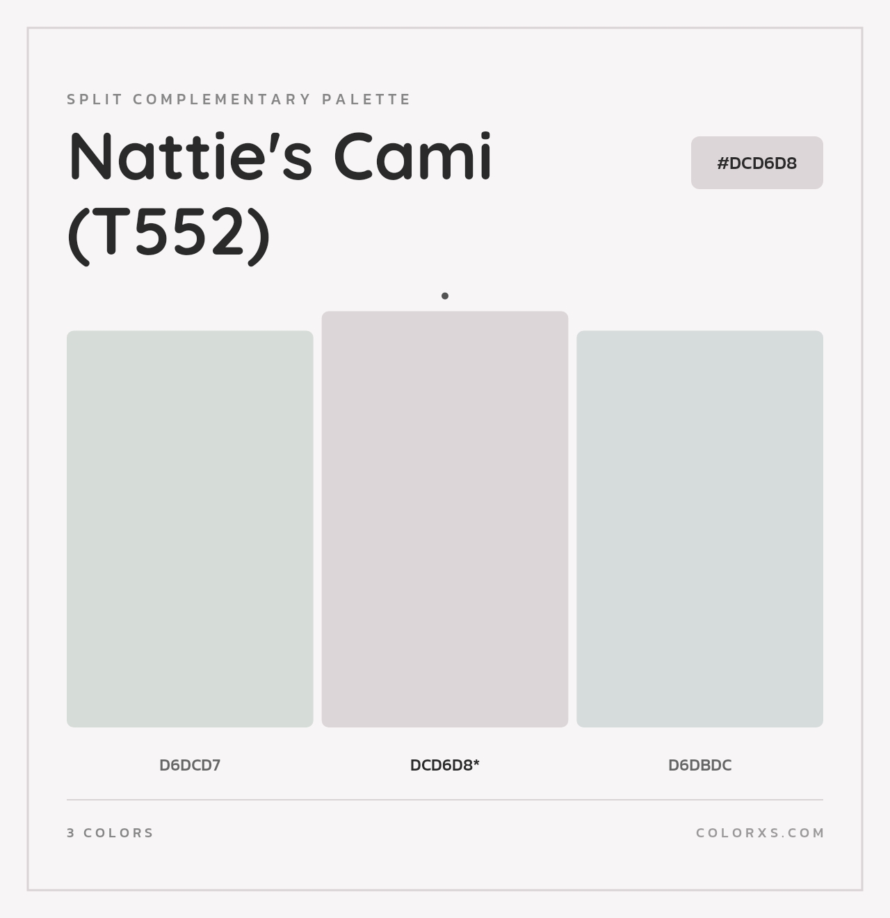 Nattie's Cami (T552) - Split-Complementary Color Palette