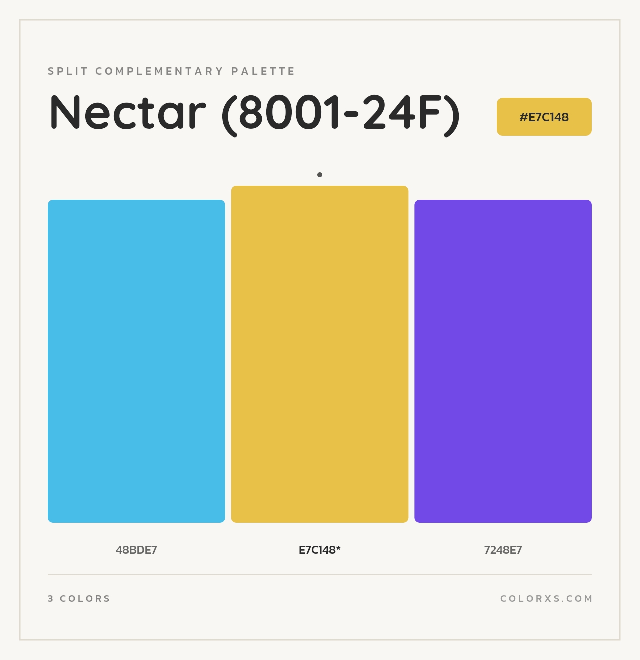 Nectar (8001-24F) - Split-Complementary Color Palette