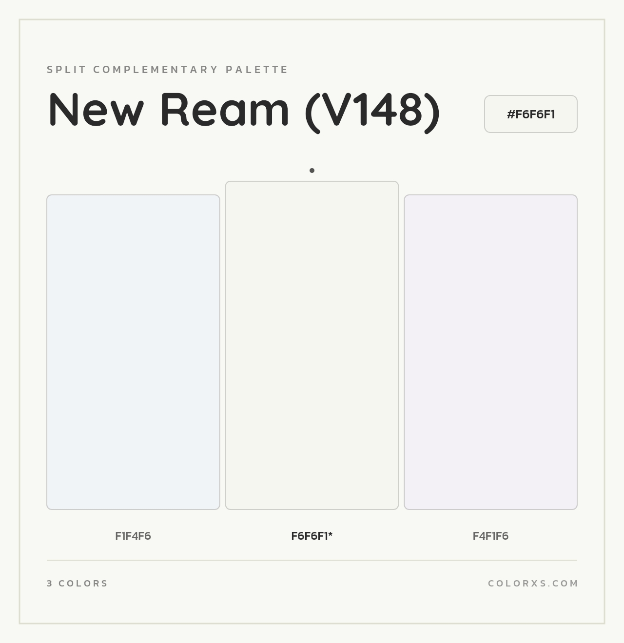 New Ream (V148) - Split-Complementary Color Palette
