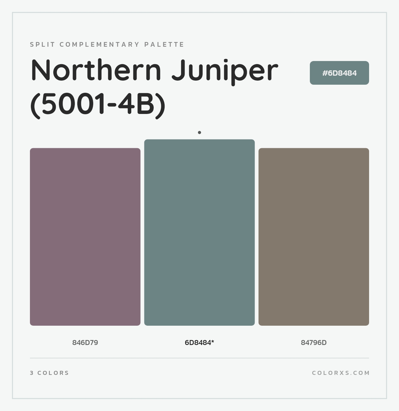 Northern Juniper (5001-4B) - Split-Complementary Color Palette