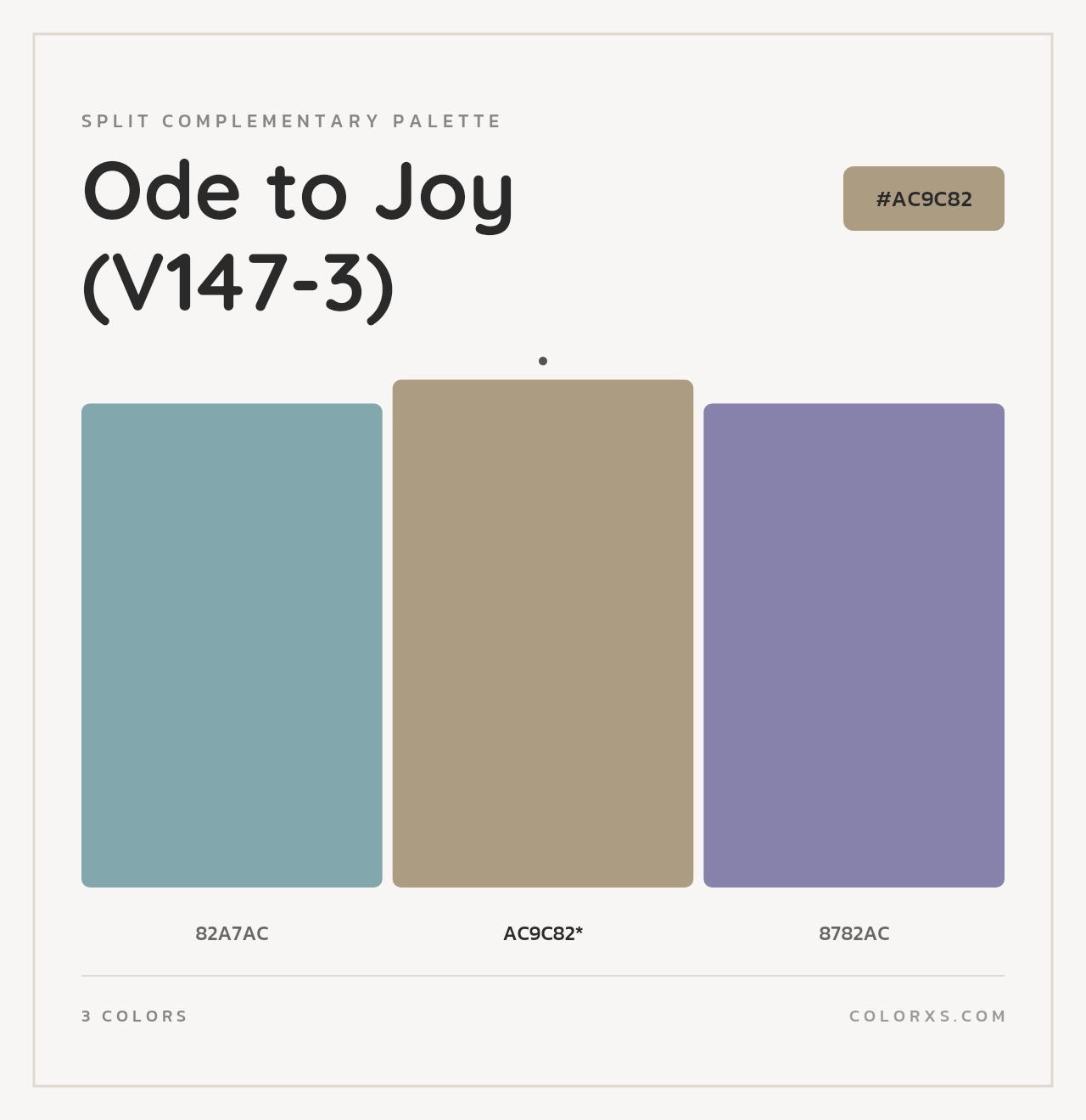 Ode to Joy (V147-3) - Split-Complementary Color Palette