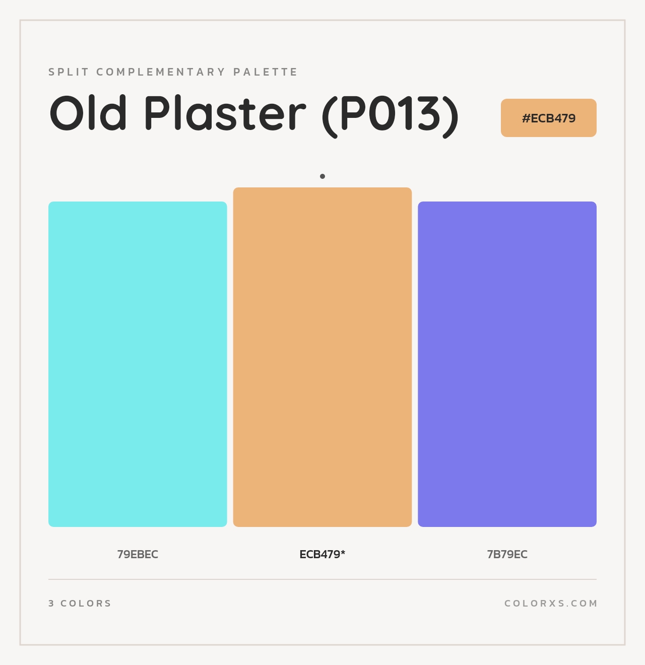 Old Plaster (P013) - Split-Complementary Color Palette