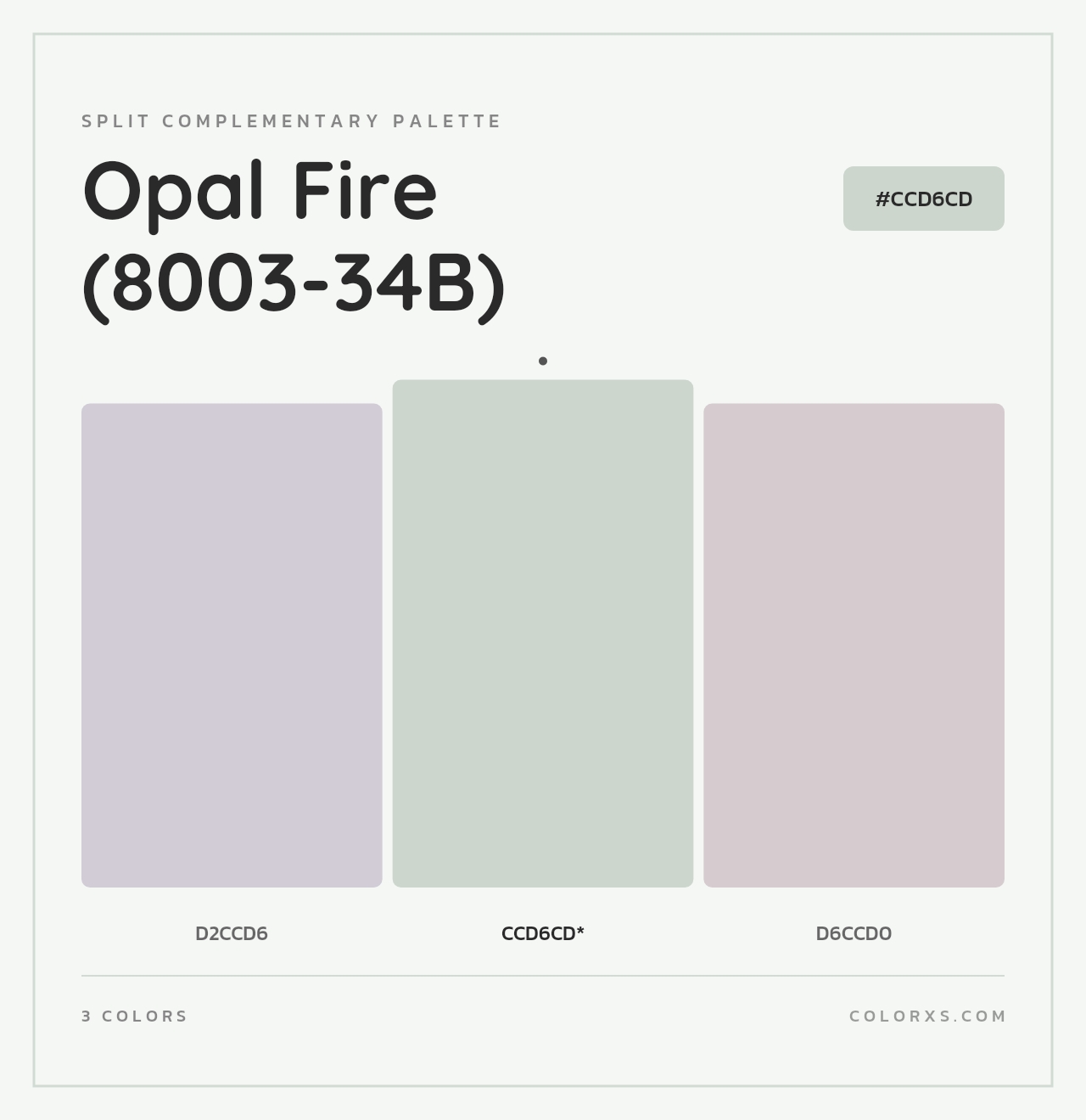 Opal Fire (8003-34B) - Split-Complementary Color Palette