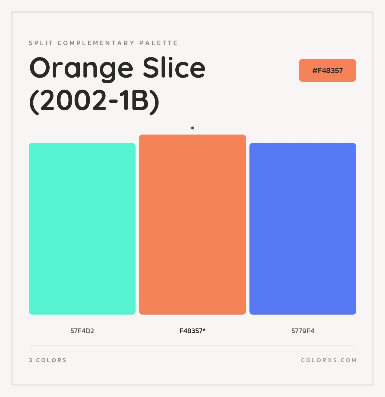 Orange Slice (2002-1B) - Split-Complementary Color Palette