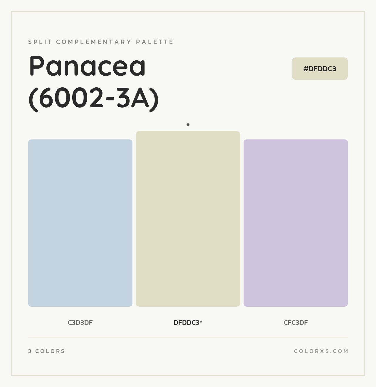 Panacea (6002-3A) - Split-Complementary Color Palette