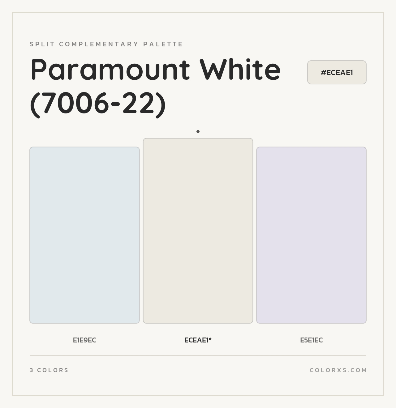 Paramount White (7006-22) - Split-Complementary Color Palette