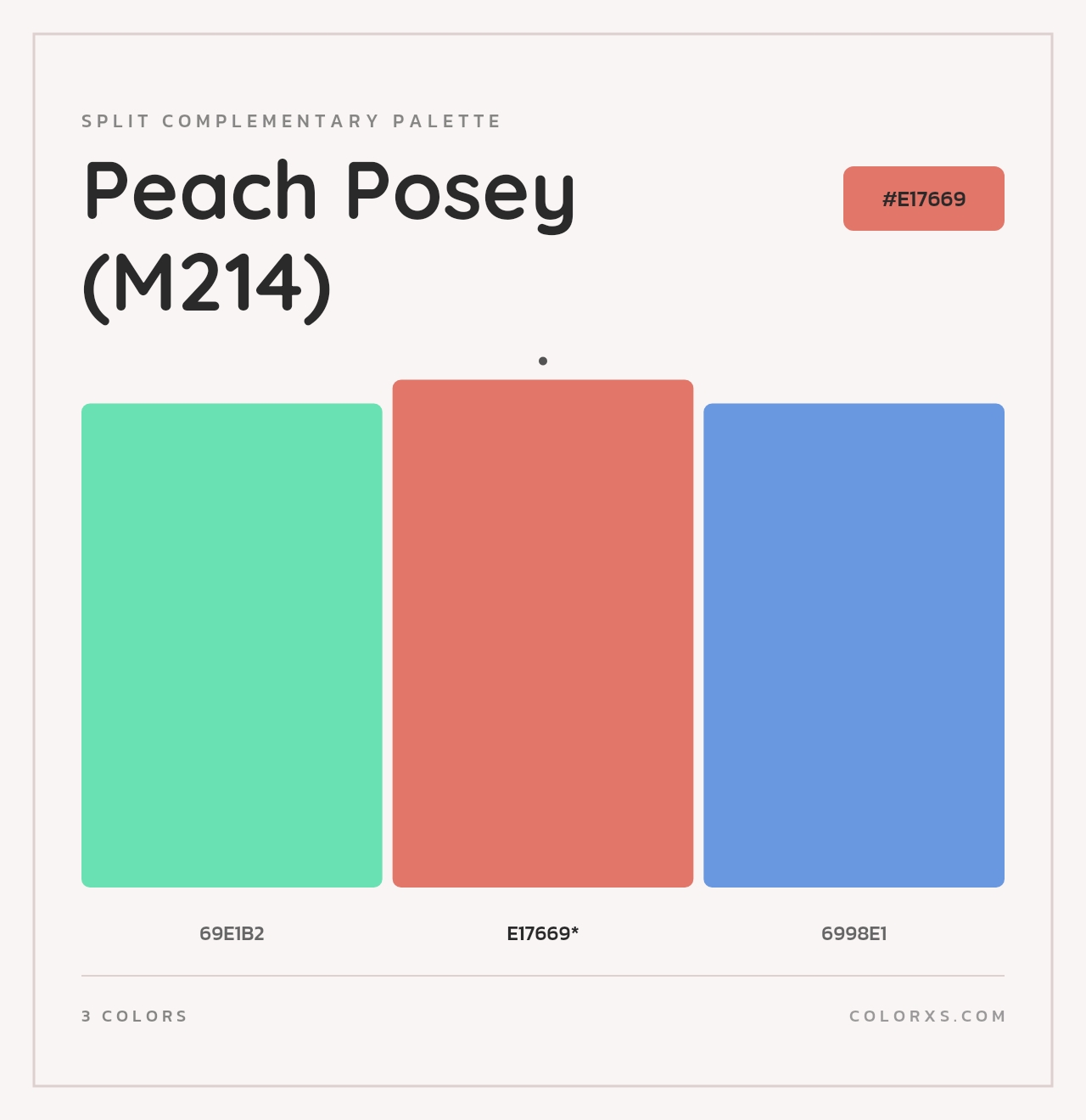 Peach Posey (M214) - Split-Complementary Color Palette