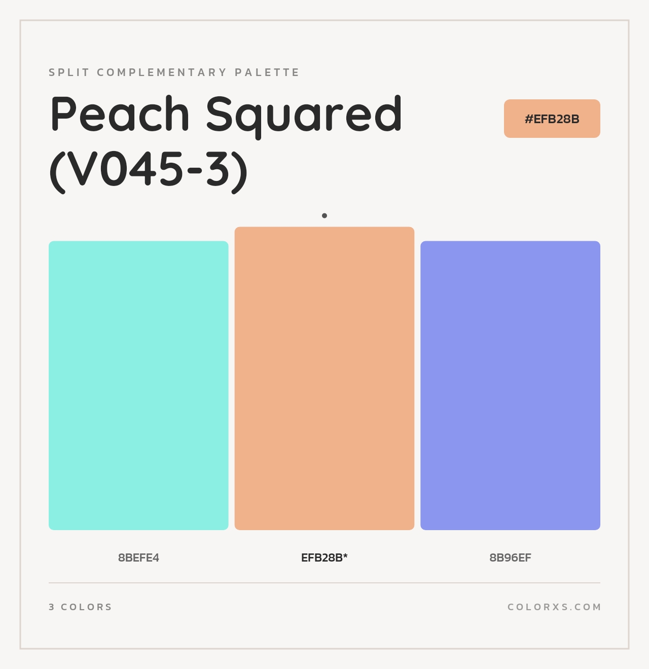 Peach Squared (V045-3) - Split-Complementary Color Palette