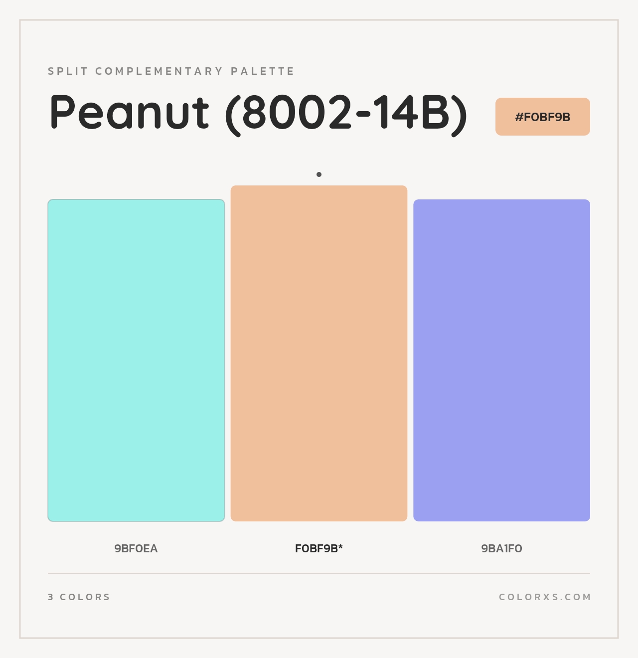 Peanut (8002-14B) - Split-Complementary Color Palette