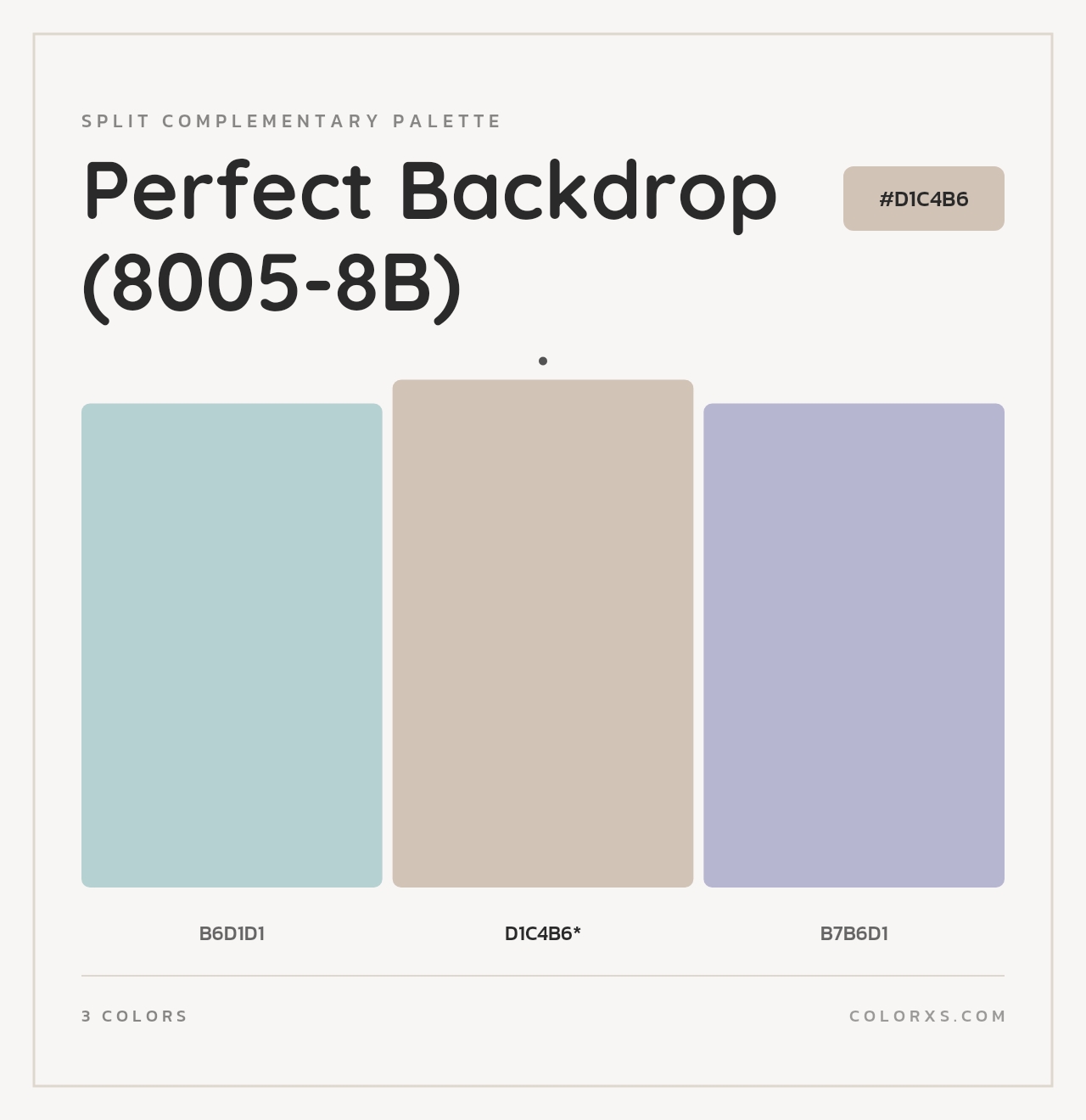 Perfect Backdrop (8005-8B) - Split-Complementary Color Palette