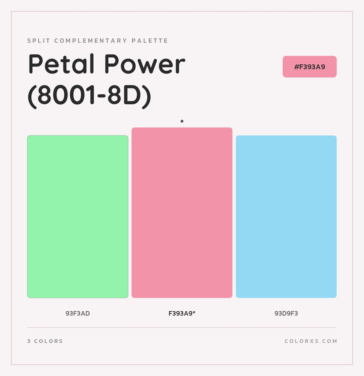Petal Power (8001-8D) - Split-Complementary Color Palette