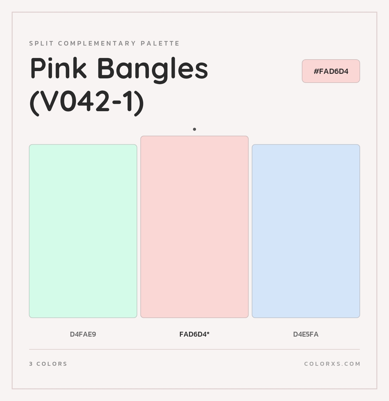 Pink Bangles (V042-1) - Split-Complementary Color Palette