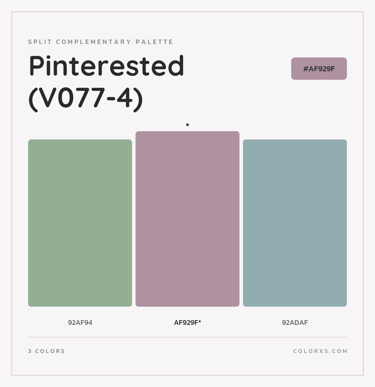 Pinterested (V077-4) - Split-Complementary Color Palette
