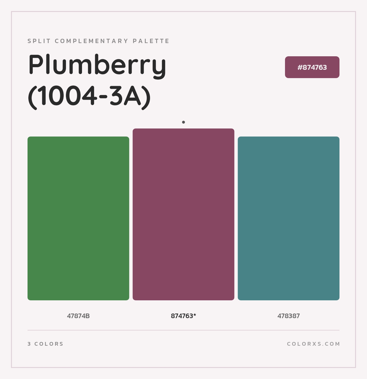 Plumberry (1004-3A) - Split-Complementary Color Palette