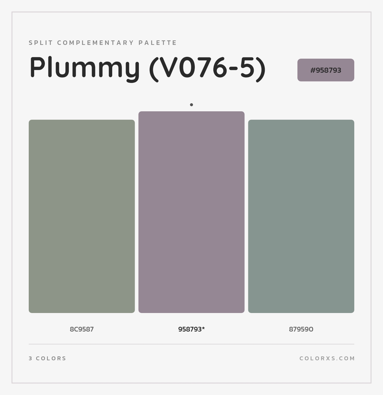Plummy (V076-5) - Split-Complementary Color Palette