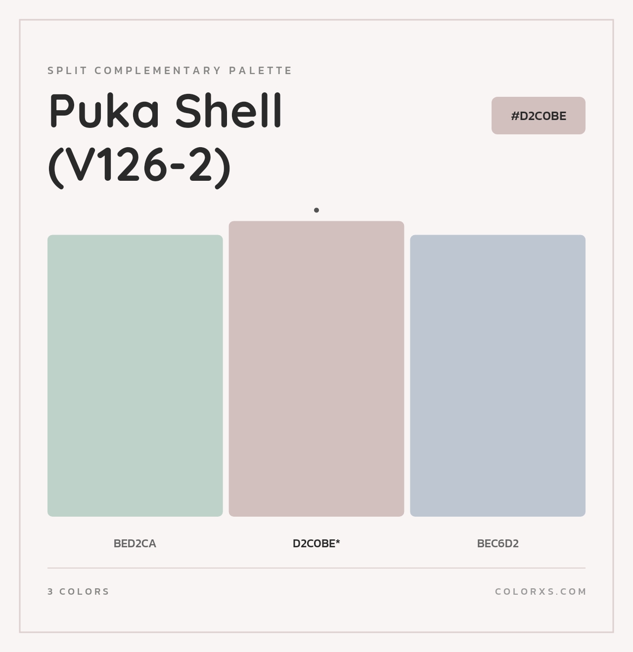 Puka Shell (V126-2) - Split-Complementary Color Palette