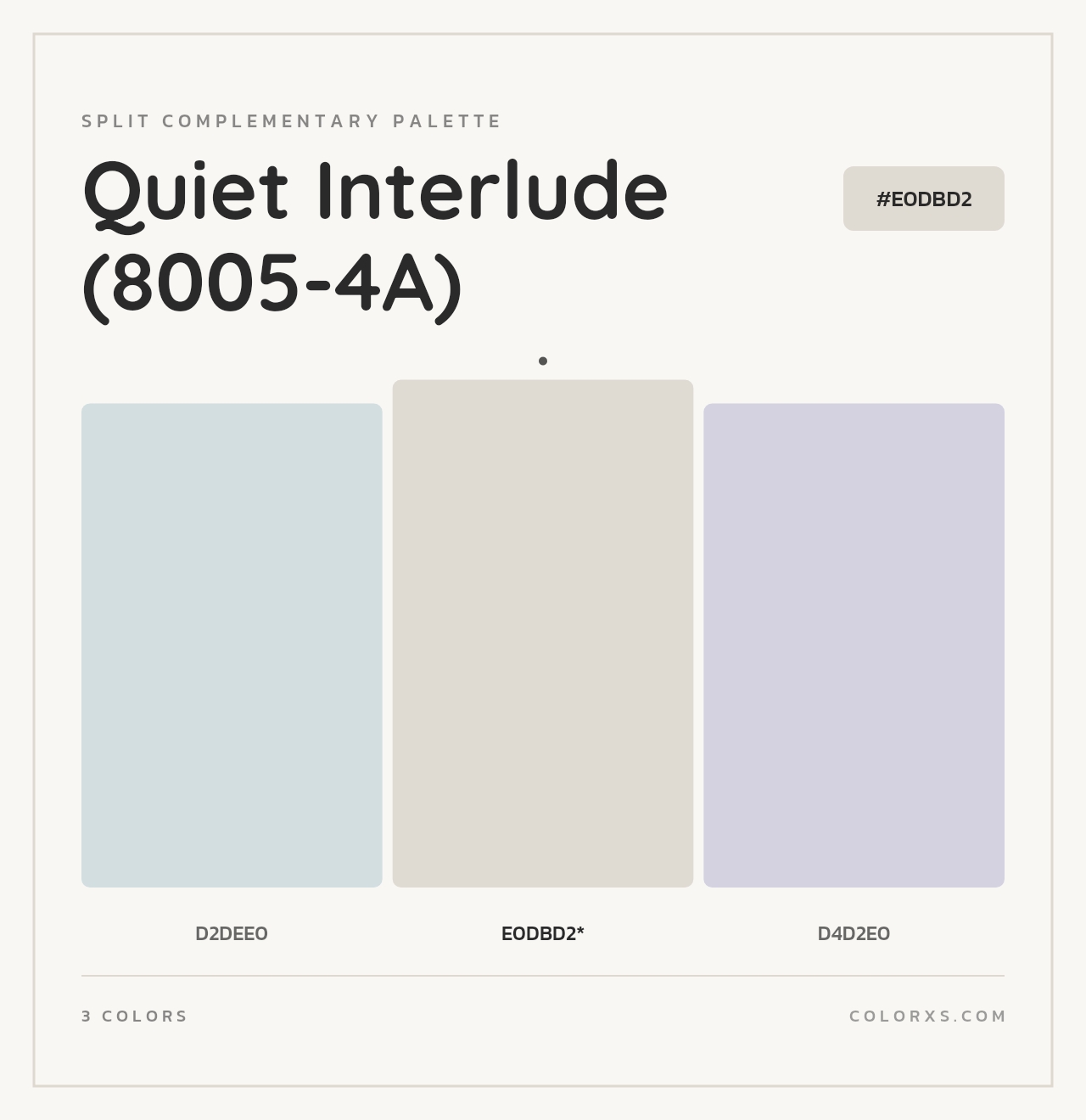 Quiet Interlude (8005-4A) - Split-Complementary Color Palette