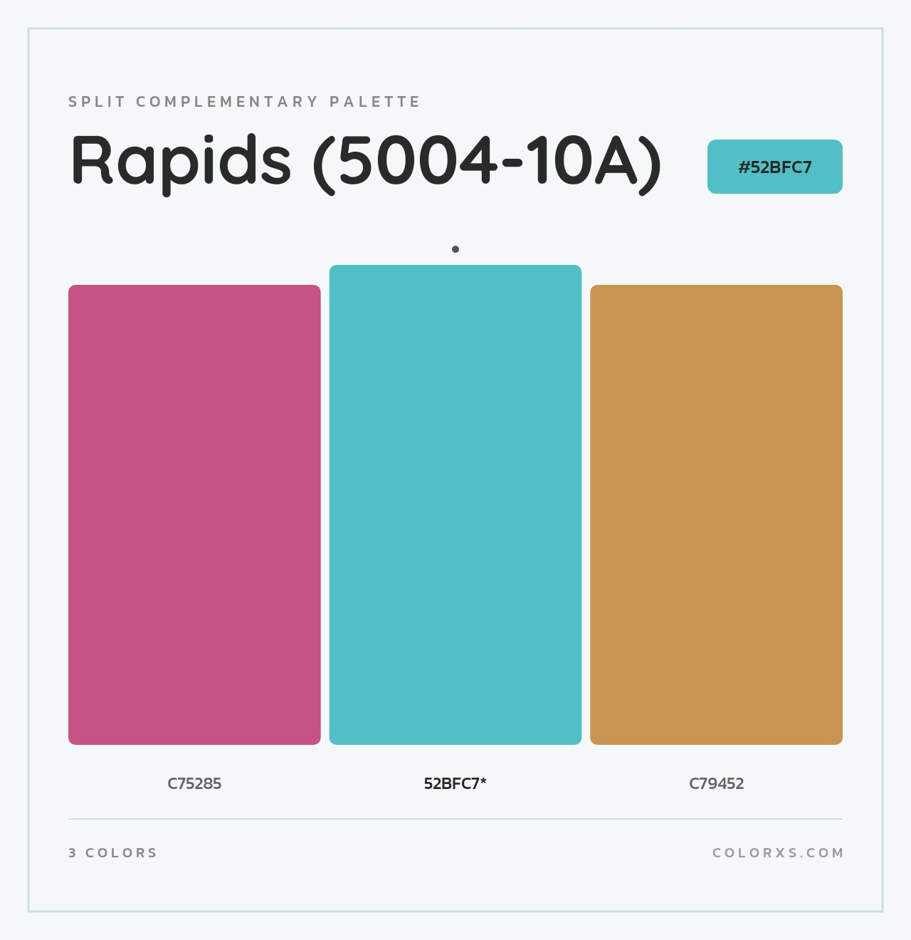 Rapids (5004-10A) - Split-Complementary Color Palette