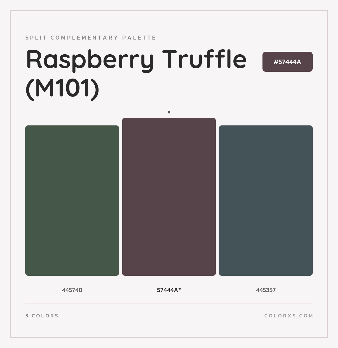 Raspberry Truffle (M101) - Split-Complementary Color Palette