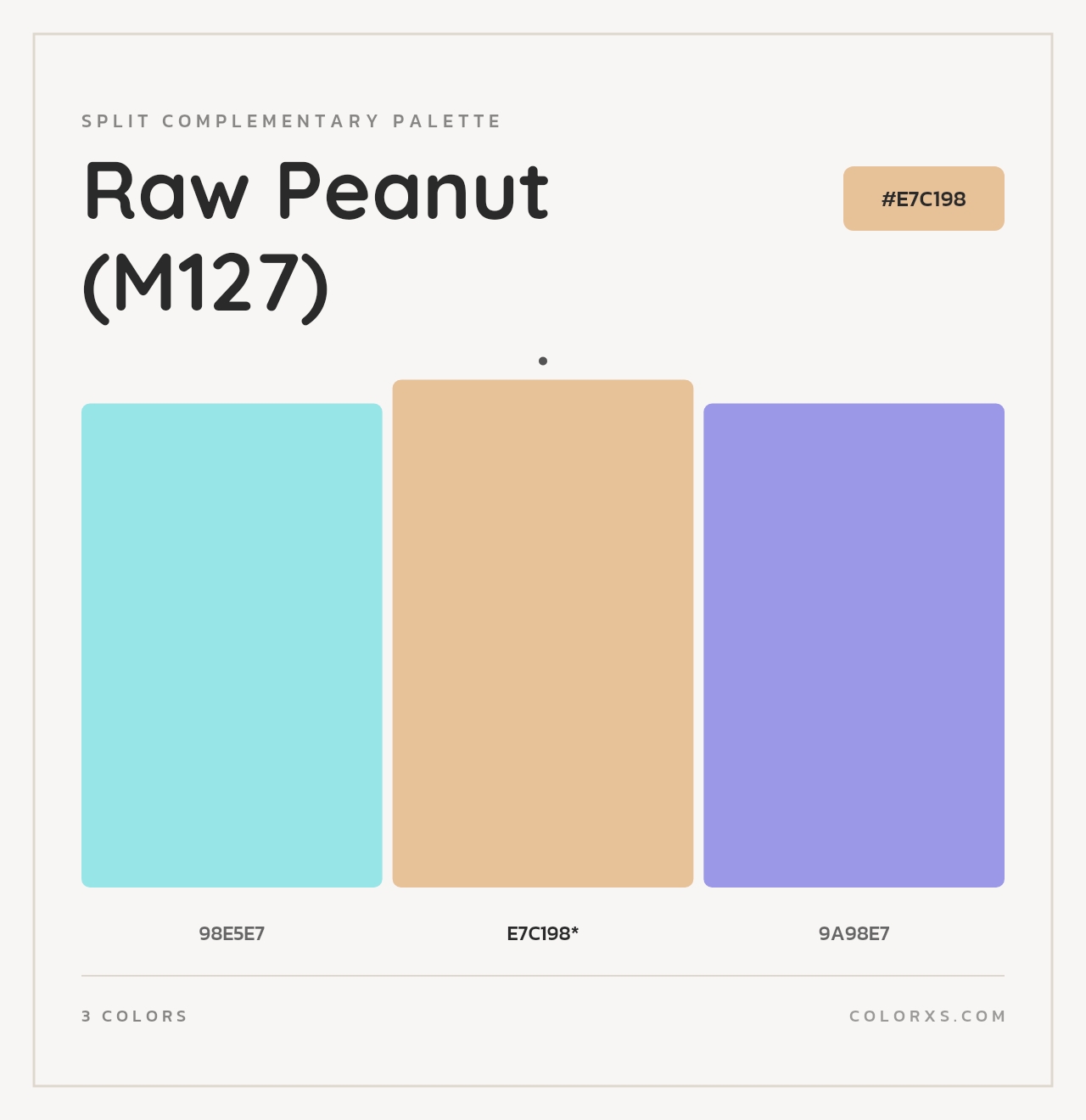 Raw Peanut (M127) - Split-Complementary Color Palette