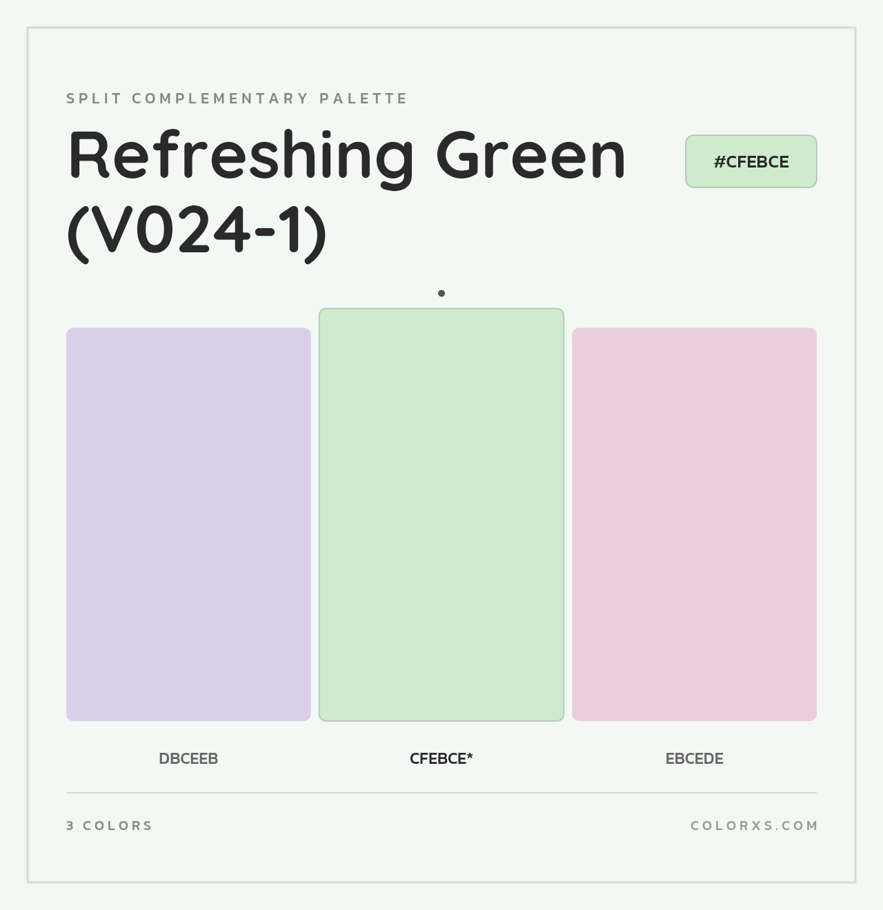 Refreshing Green (V024-1) - Split-Complementary Color Palette