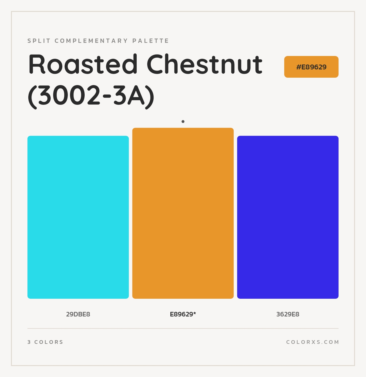 Roasted Chestnut (3002-3A) - Split-Complementary Color Palette