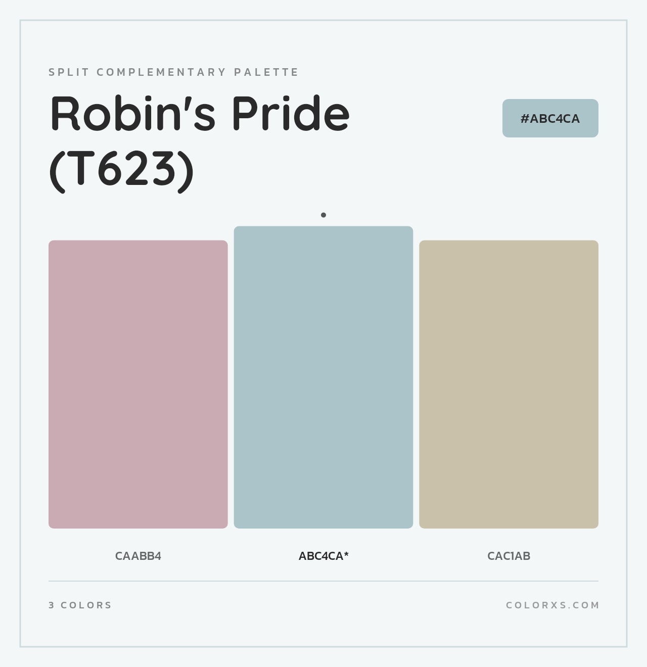 Robin's Pride (T623) - Split-Complementary Color Palette