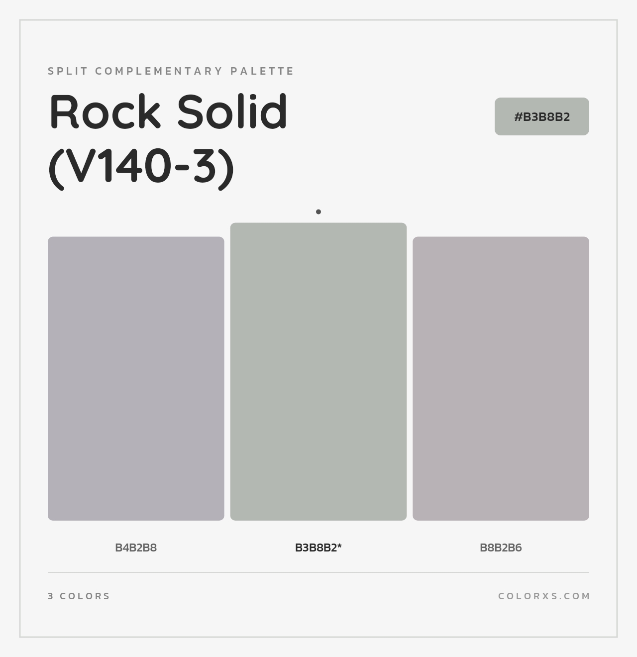 Rock Solid (V140-3) - Split-Complementary Color Palette