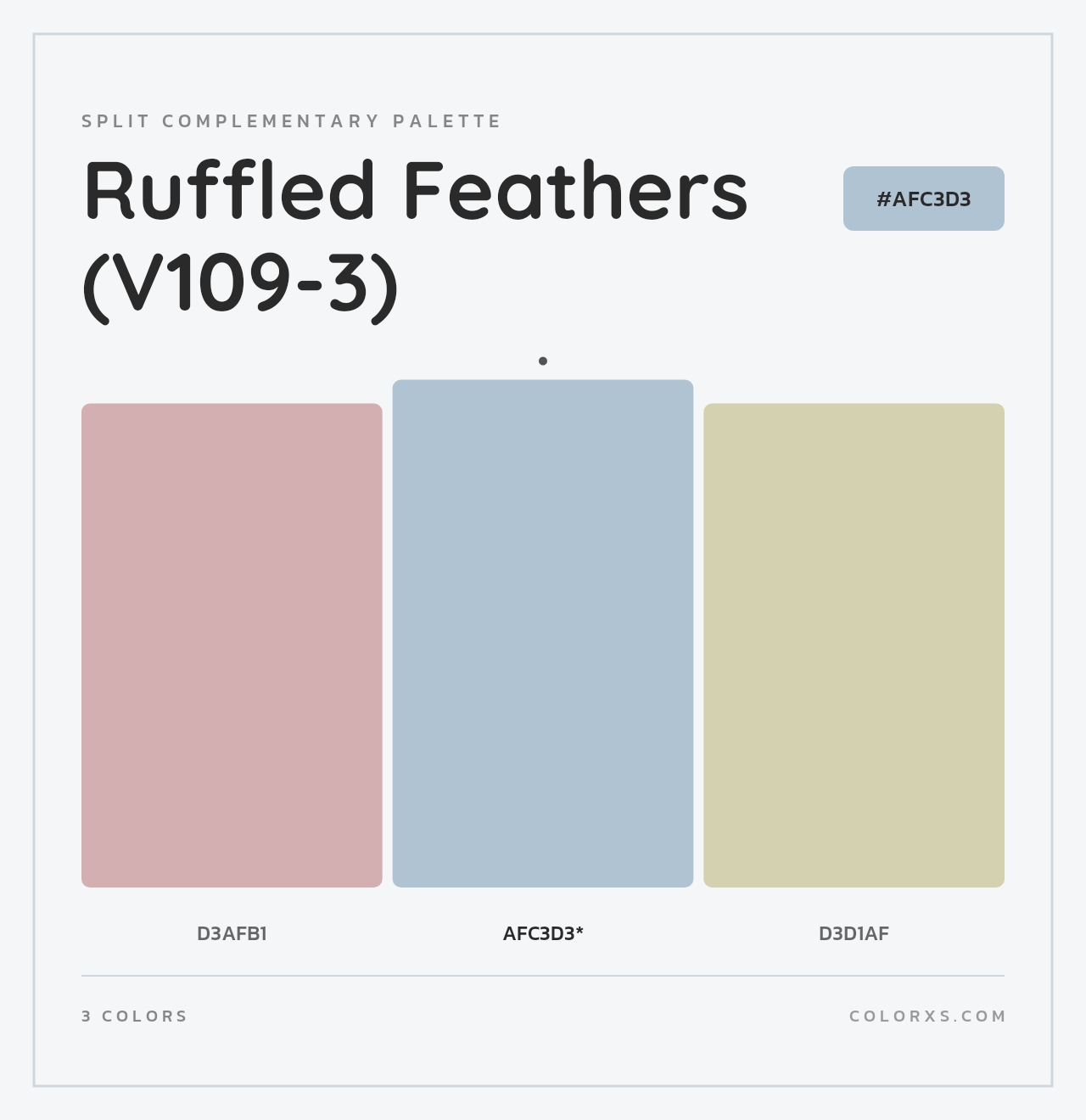 Ruffled Feathers (V109-3) - Split-Complementary Color Palette