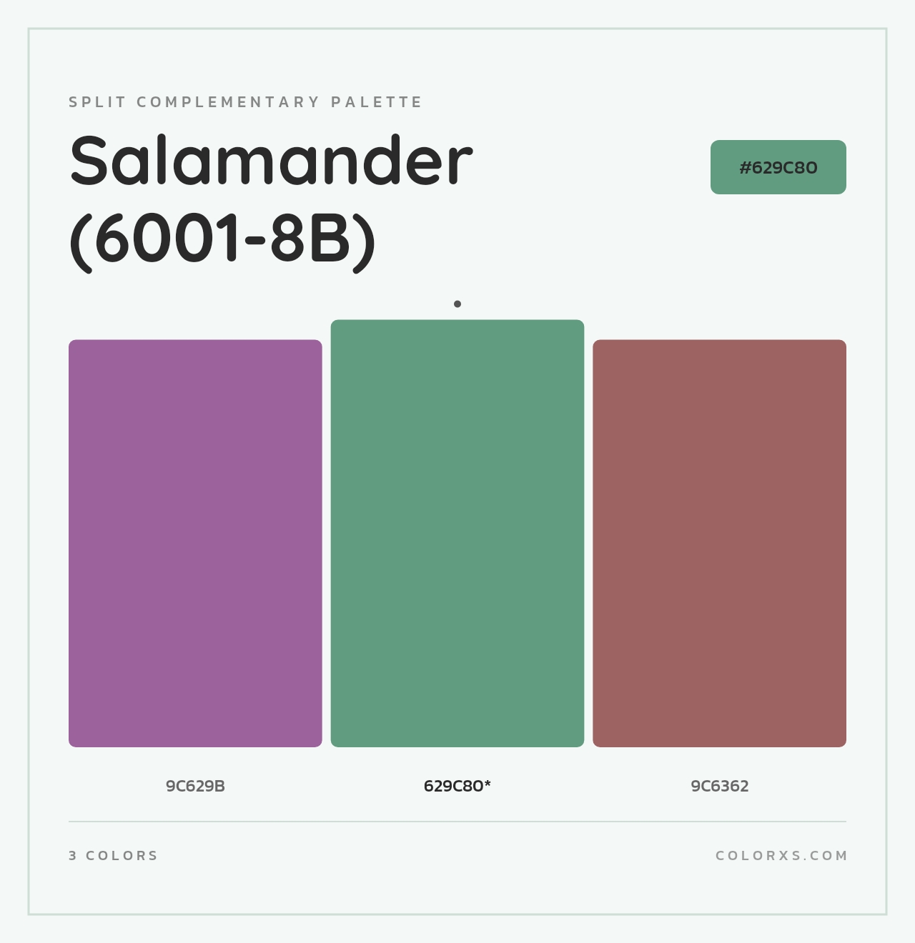 Salamander (6001-8B) - Split-Complementary Color Palette