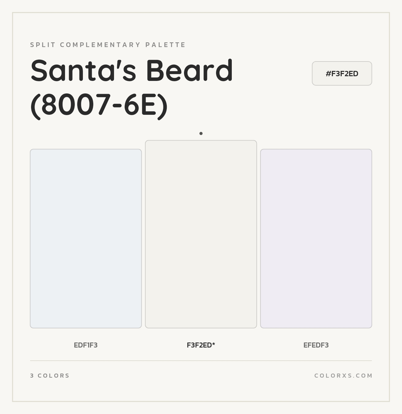 Santa's Beard (8007-6E) - Split-Complementary Color Palette