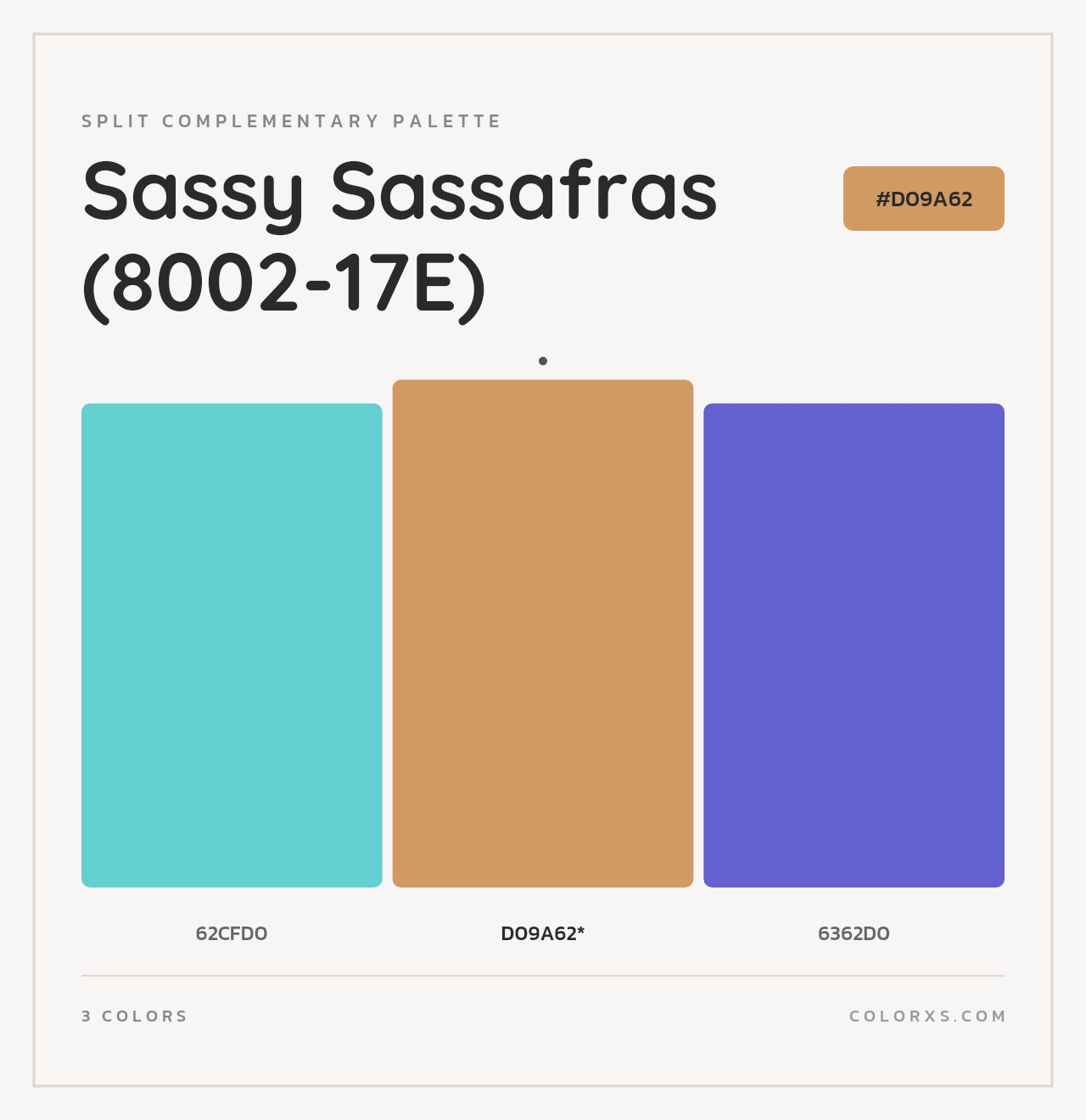 Sassy Sassafras (8002-17E) - Split-Complementary Color Palette