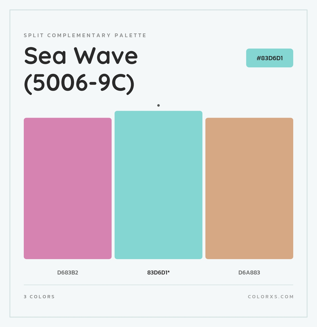 Sea Wave (5006-9C) - Split-Complementary Color Palette