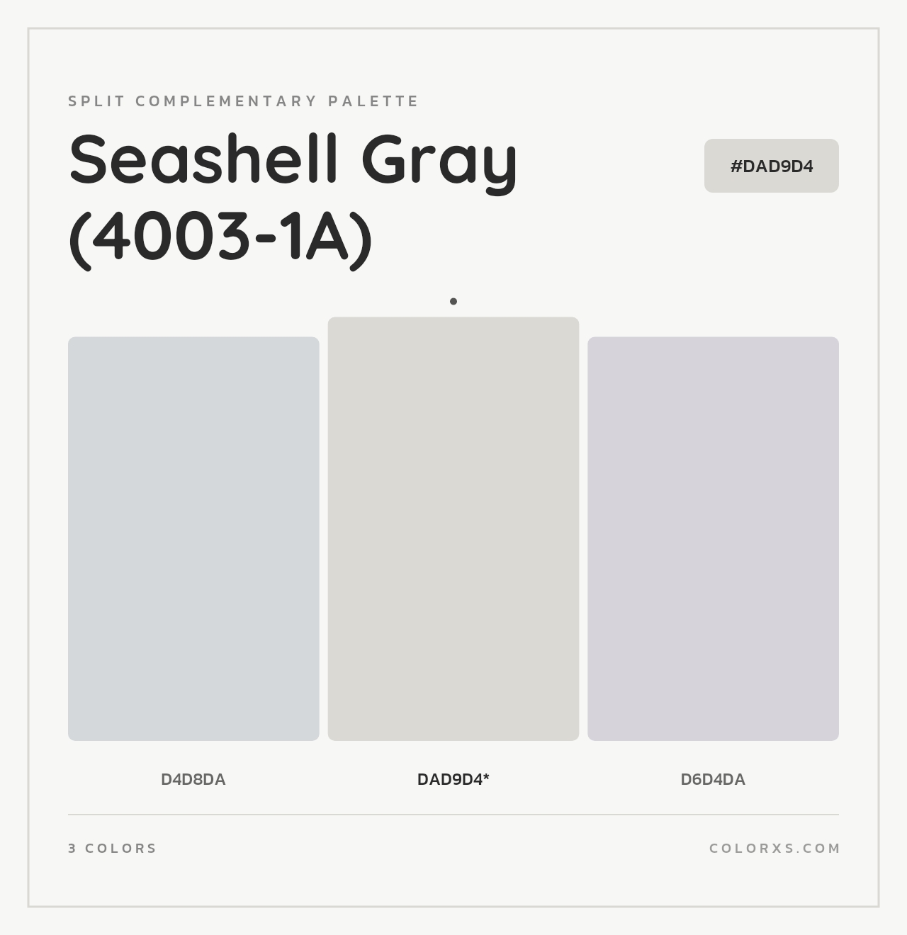 Seashell Gray (4003-1A) - Split-Complementary Color Palette