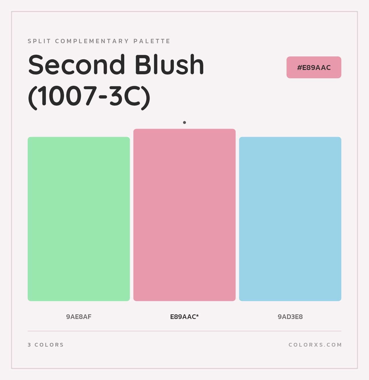 Second Blush (1007-3C) - Split-Complementary Color Palette