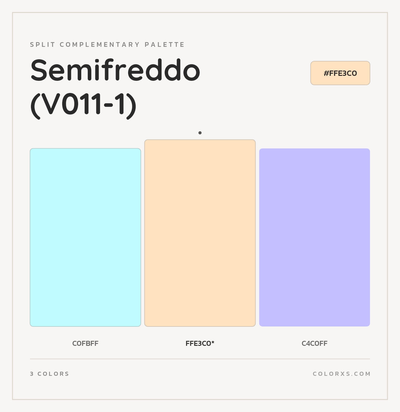 Semifreddo (V011-1) - Split-Complementary Color Palette