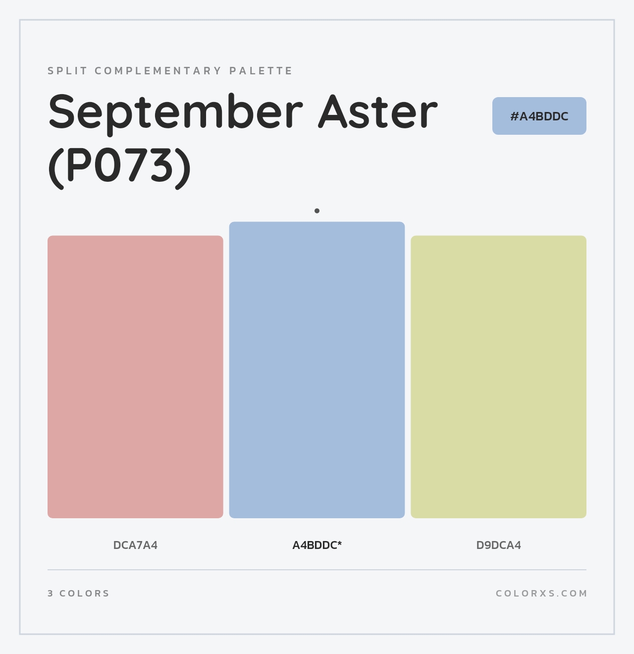September Aster (P073) - Split-Complementary Color Palette