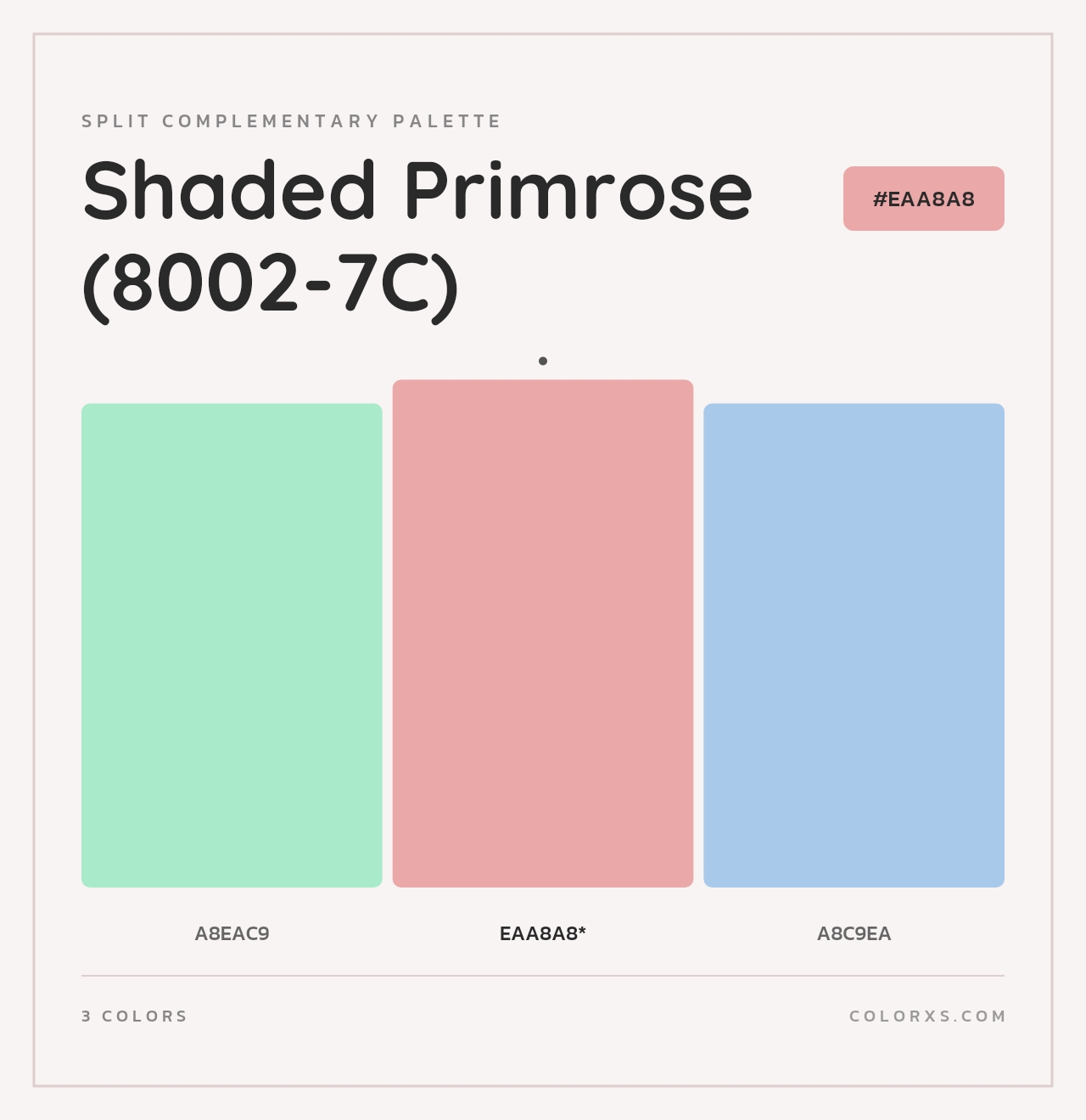 Shaded Primrose (8002-7C) - Split-Complementary Color Palette