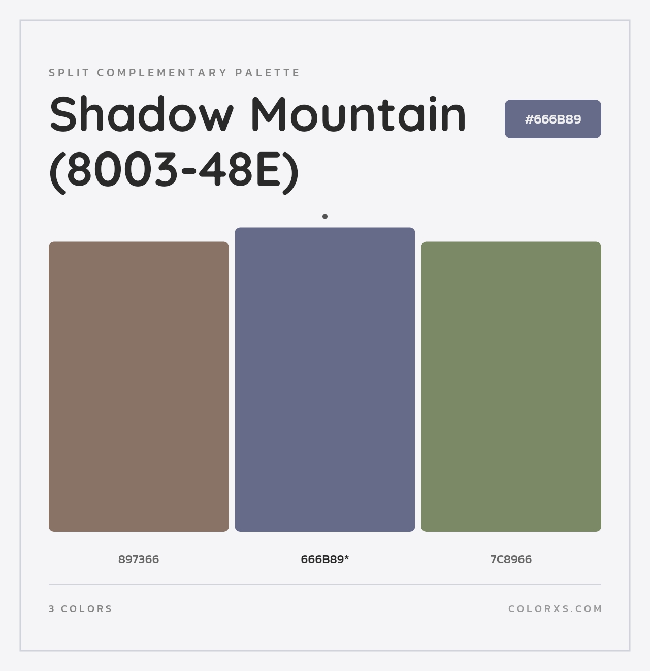 Shadow Mountain (8003-48E) - Split-Complementary Color Palette