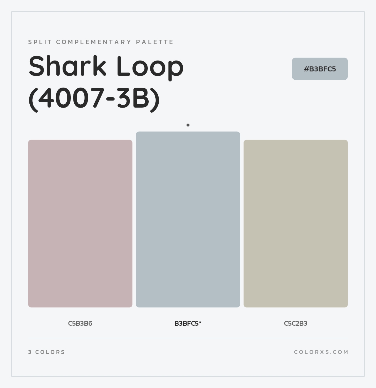Shark Loop (4007-3B) - Split-Complementary Color Palette
