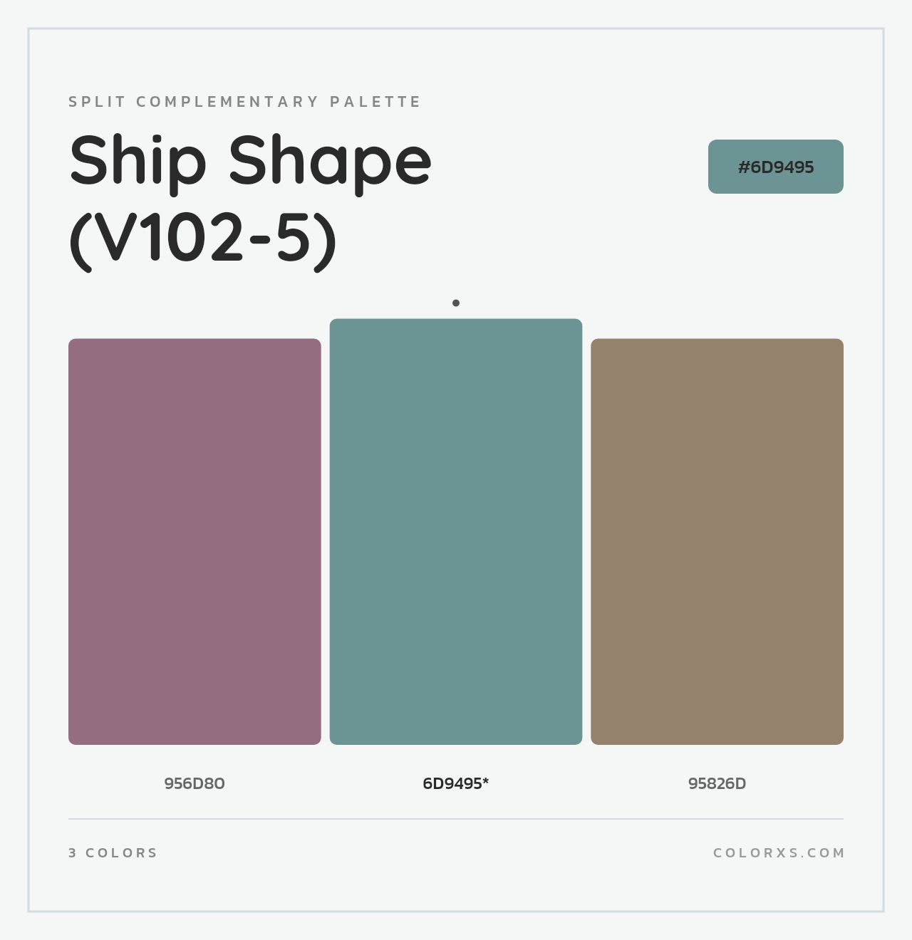 Ship Shape (V102-5) - Split-Complementary Color Palette